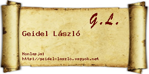 Geidel László névjegykártya