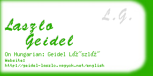 laszlo geidel business card